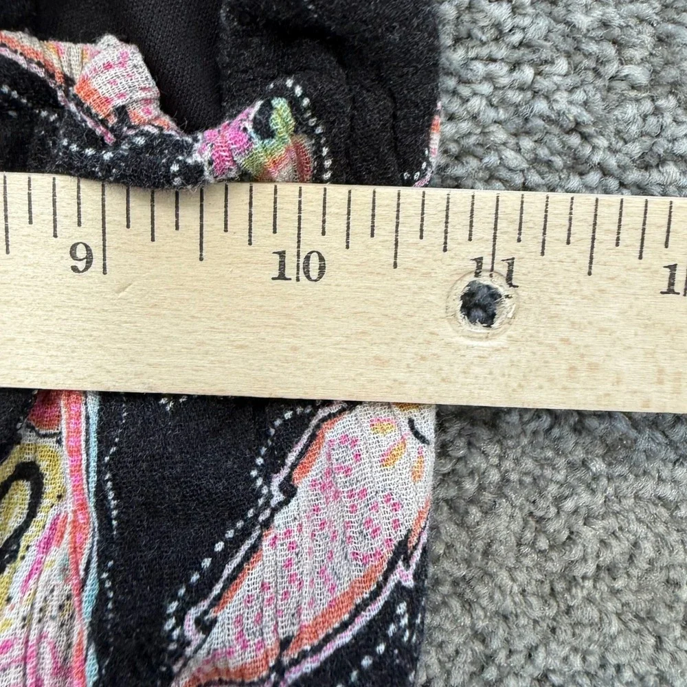 The Childrens Place Girls Black Pink Paisley Handkerchief Hem Dress Size M 7/8